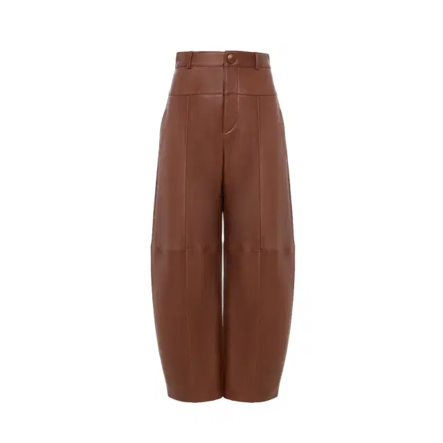 Chloé High-rise barrel pants in leather