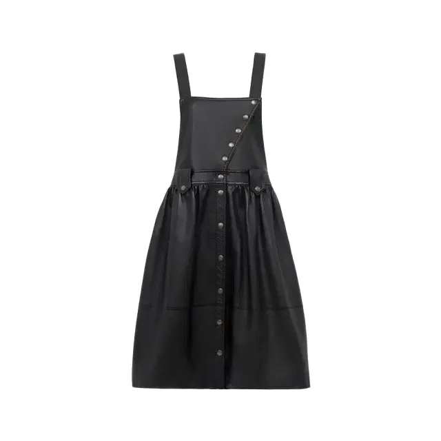 Chloé Apron midi dress in leather