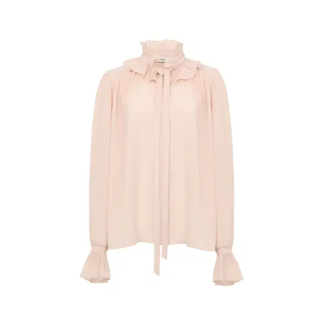 Chloé Tie-front ruffled blouse in crêpe de chine