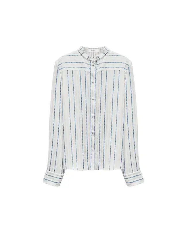 Chloé Fitted blouse in silk jacquard