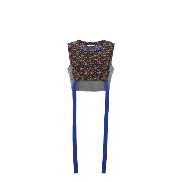 Chloé Hybrid cropped top in crêpe de chine