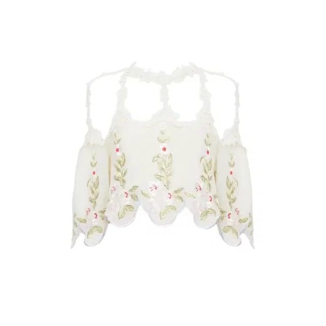 Chloé Cut-out cropped top in technical taffeta