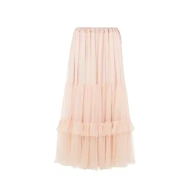 Chloé Ruffled long skirt in silk mousseline | Thumbnail 1