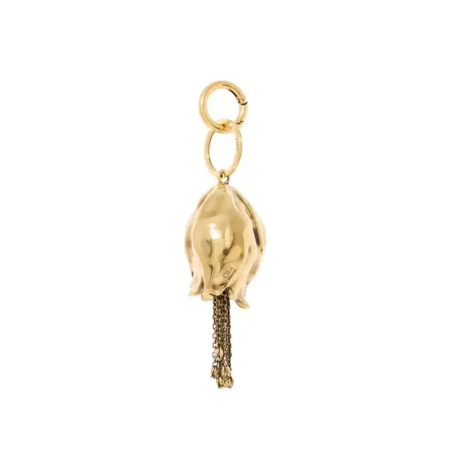 Chloé Chloé Symbols Tulip & Mini Tulips key ring bag charm in brass