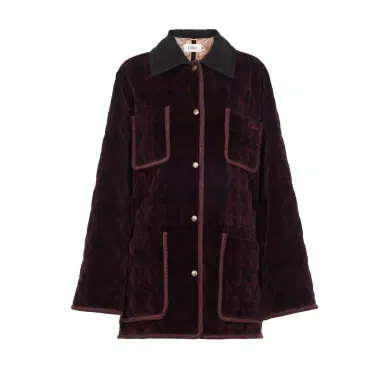 Chloé Padded short coat in check cotton | Thumbnail 1