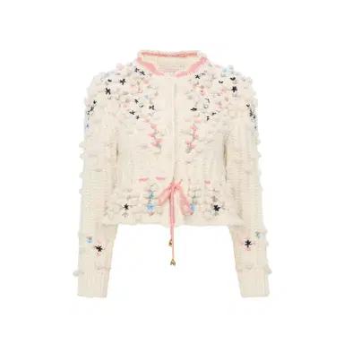 Chloé Cropped fitted cardigan in a wool knit | Thumbnail 1