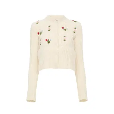 Chloé Fitted cardigan in a wool knit | Thumbnail 1