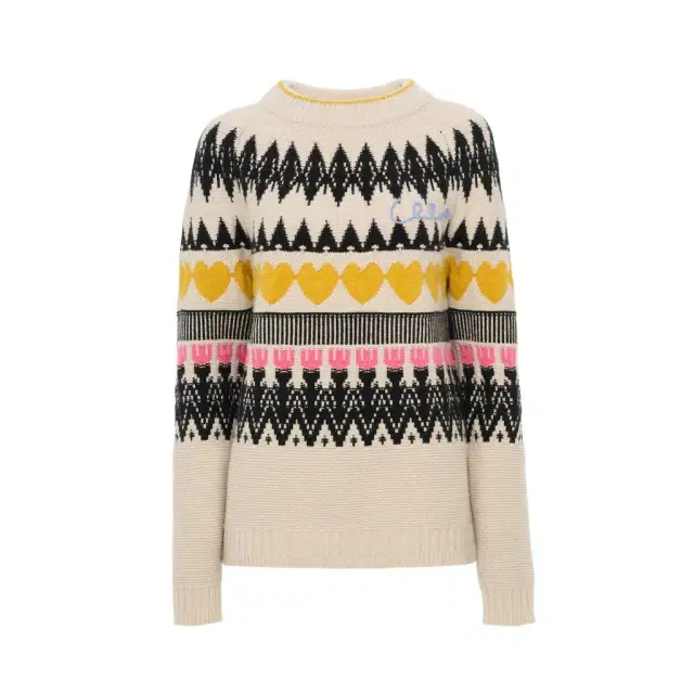 Chloé Generous logo sweater in a wool & cashmere knit