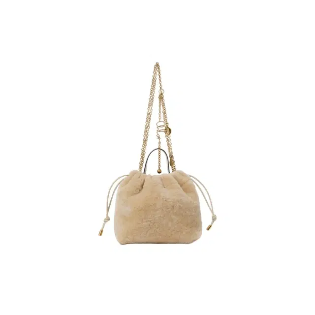 Chloé Mini Chloé Icons shoulder bag with chain in shearling