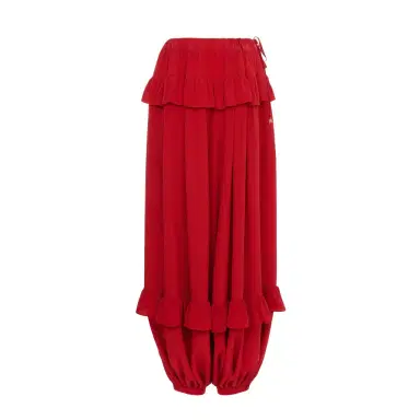 Chloé Fluid ruffled pants in silk jacquard | Thumbnail 1