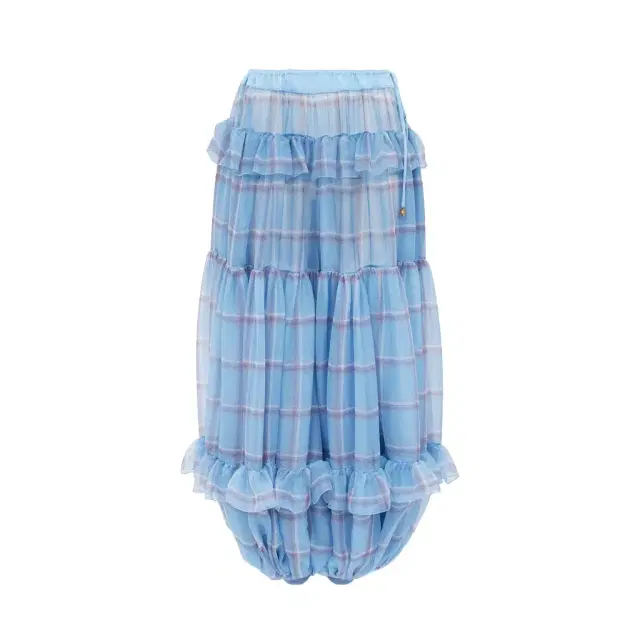 Chloé Fluid pleated pants in check silk mousseline