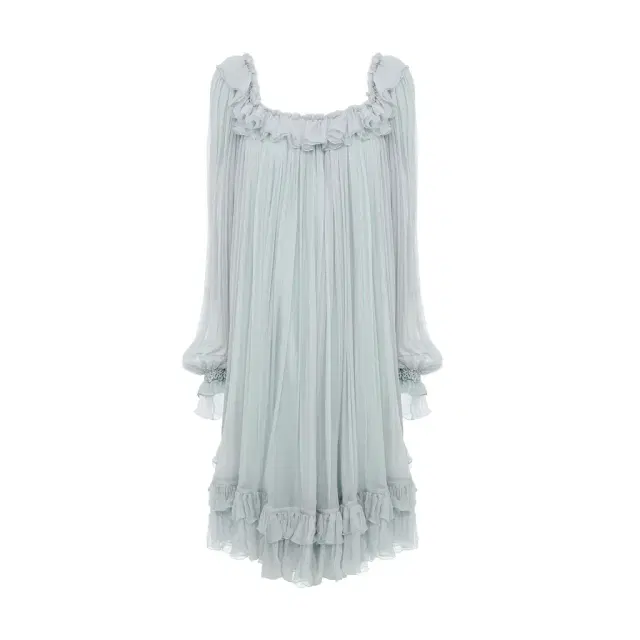 Chloé Gathered mini dress in silk mousseline