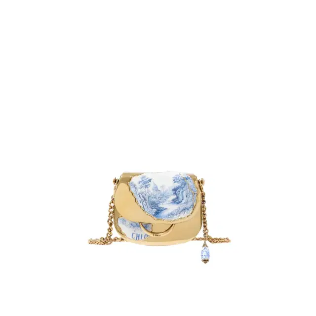Chloé Souvenir Treasures Flap minaudière in brass