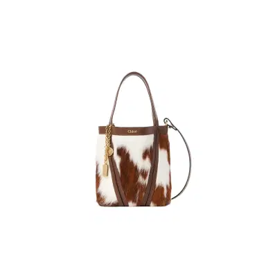 Chloé Small Chloé Spin tote bag in hair-on leather | Thumbnail 1 Chloé Small Chloé Spin tote bag in hair-on leather | Thumbnail 1