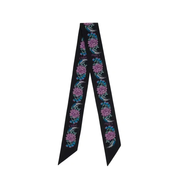 Chloé The Chloé Folk bandeau scarf in silk crêpe