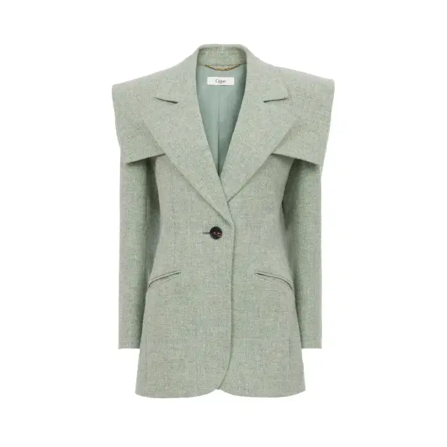Chloé Single-breasted tailored jacket in chiné wool