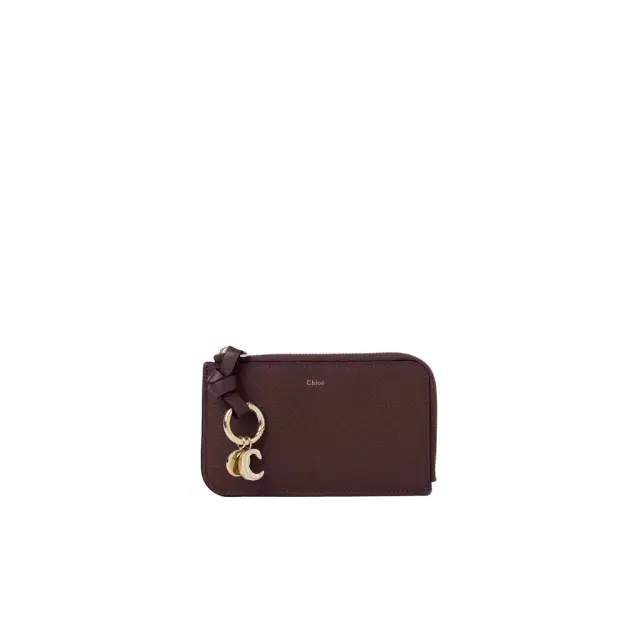 Alphabet wallet in grained leather