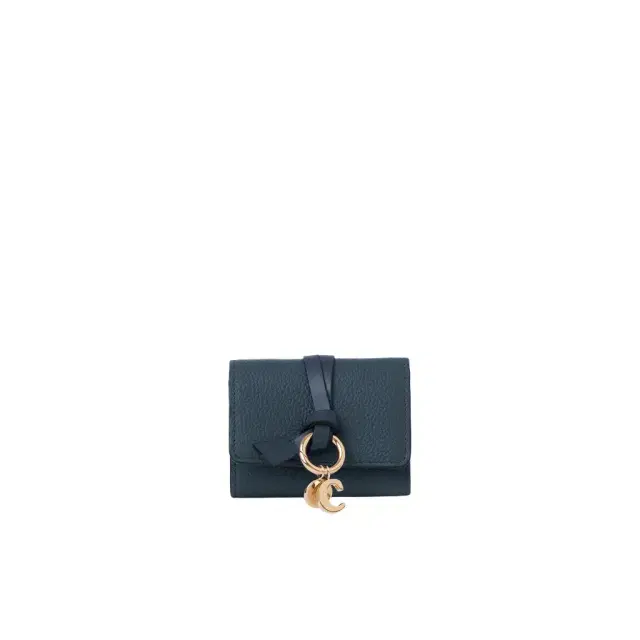 Chloé Mini Alphabet tri-fold in grained leather