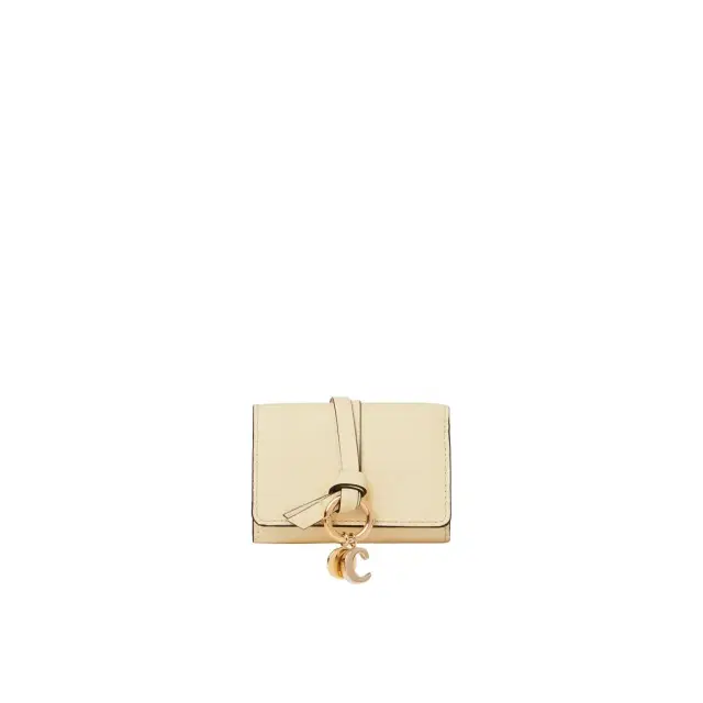 Chloé Mini Alphabet tri-fold in grained leather