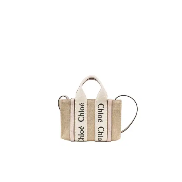 Mini Woody tote bag in linen Mini Woody tote bag in linen