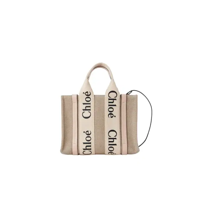 Chloé Small Woody tote bag in linen