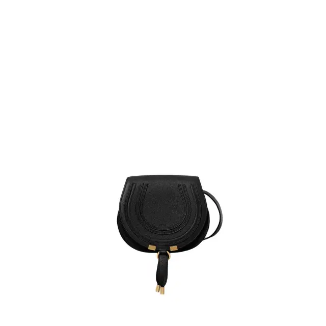 Small Marcie saddle bag in grained leather