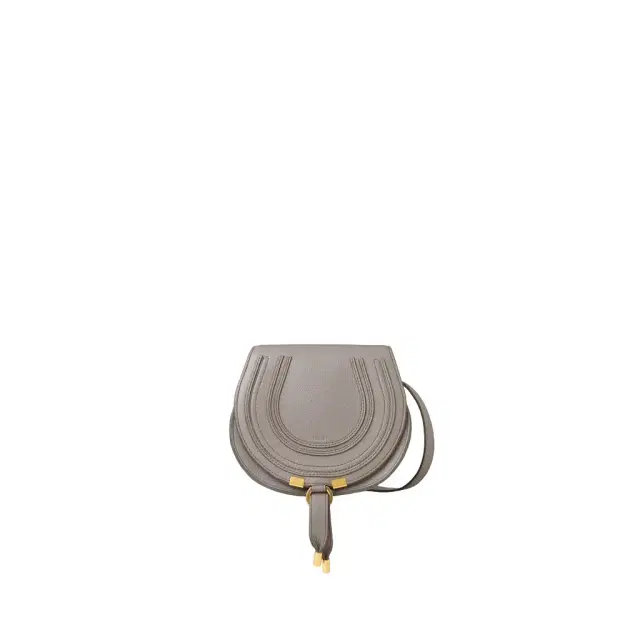 Small Marcie saddle bag in grained leather