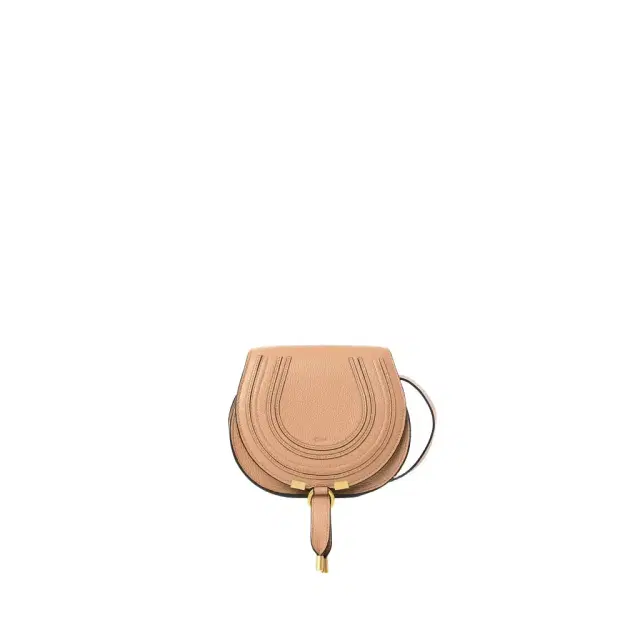 Small Marcie saddle bag in grained leather