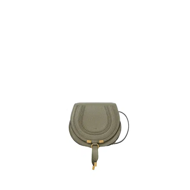 Small Marcie saddle bag in grained leather