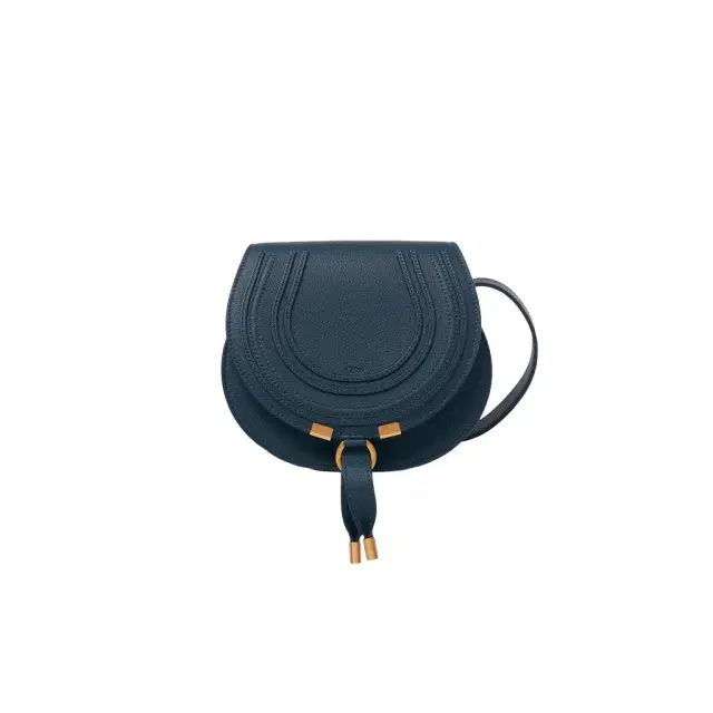 Small Marcie saddle bag in grained leather