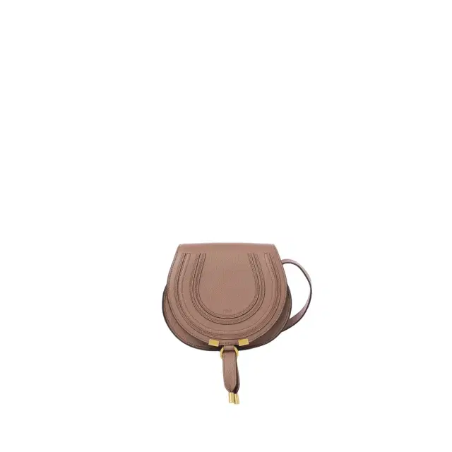 Small Marcie saddle bag in grained leather