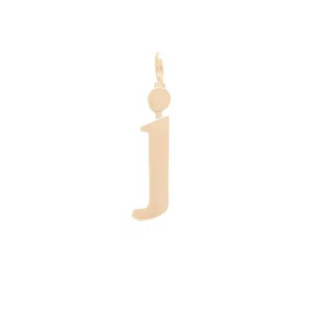 Chloé Alphabet letter J charm in brass