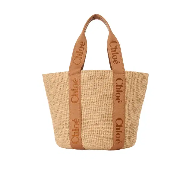 Chloé Large Woody basket in natural fibers