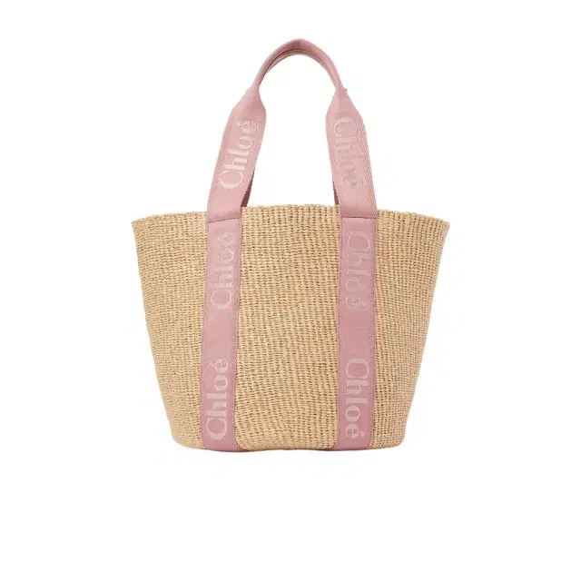 Chloé Large Woody basket in natural fibers