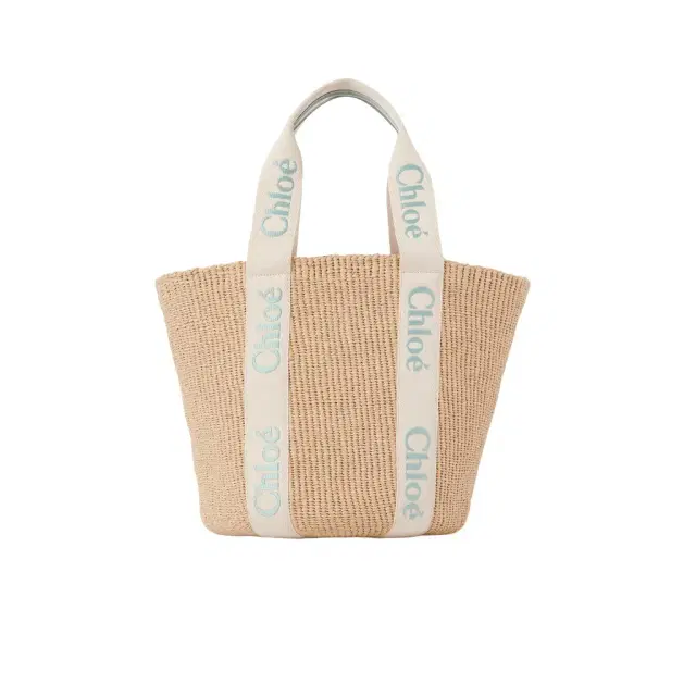 Chloé Large Woody basket in natural fibers