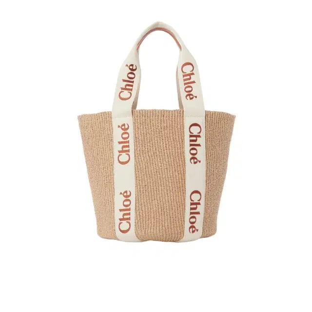 Chloé Large Woody basket in natural fibers