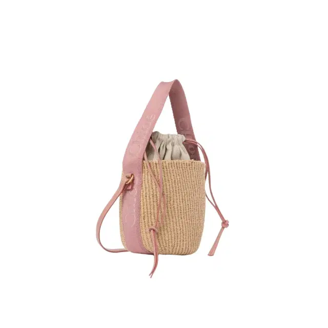 Chloé Small Woody basket in natural fibers