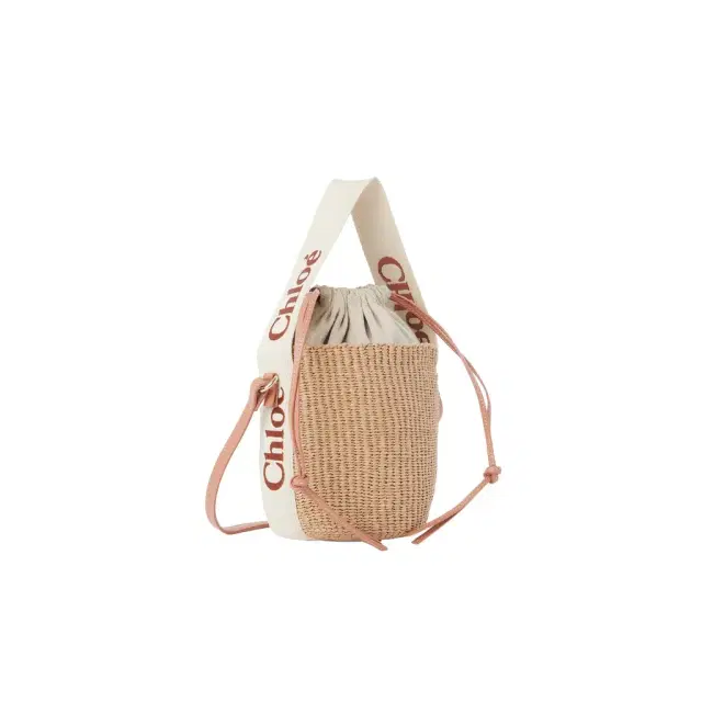 Chloé Small Woody basket in natural fibers