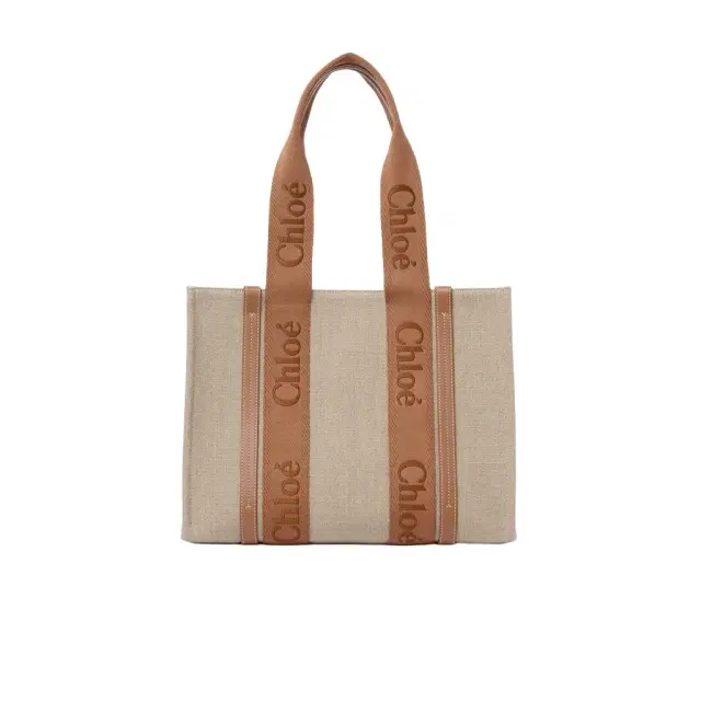 Chloé Woody tote bag in linen