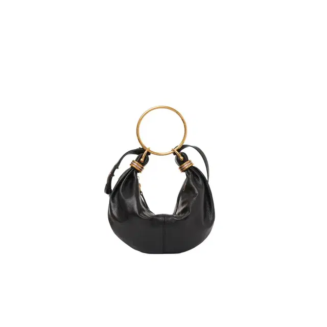 Small Bracelet Hobo bag in grained leather