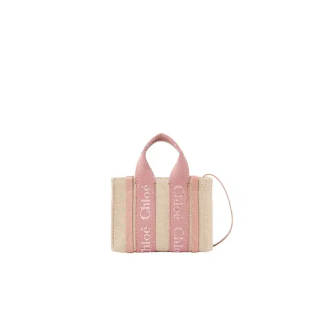 Chloé Mini Woody tote bag in linen