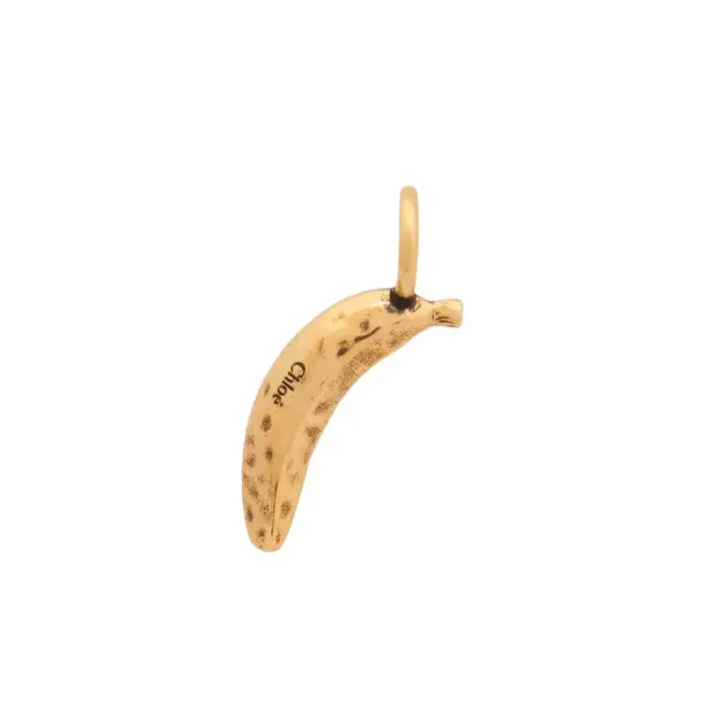 Chloé Alphabet Banana charm in brass