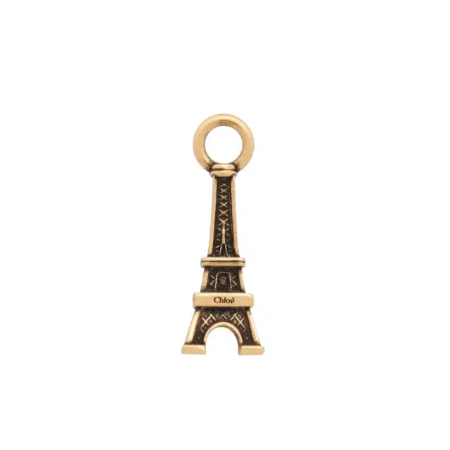 Chloé Alphabet Eiffel Tower charm in brass