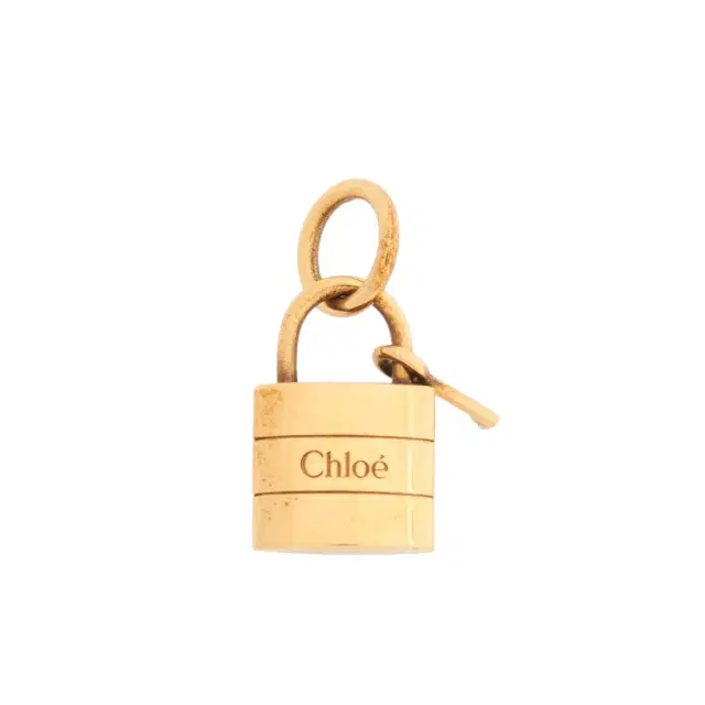 Chloé Alphabet Lock charm in brass