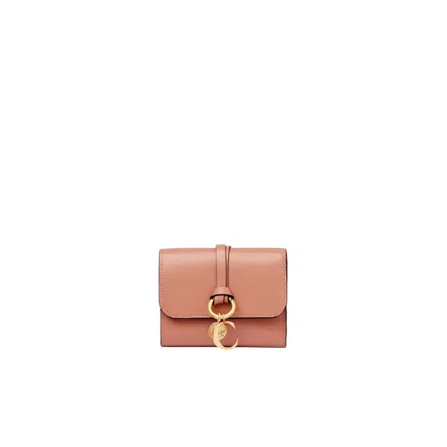 Chloé Small Alphabet tri-fold in shiny leather