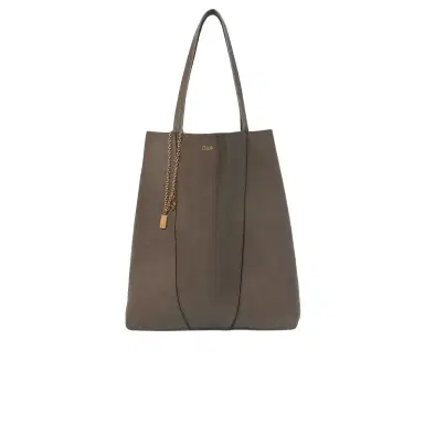 Chloé Large Chloé Spin tote bag in grained leather | Thumbnail 1