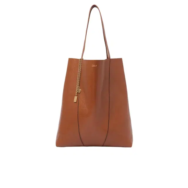 Chloé Large Chloé Spin tote bag in grained leather