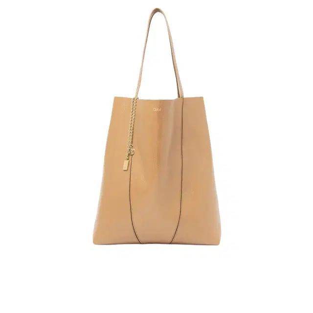 Chloé Large Chloé Spin tote bag in grained leather