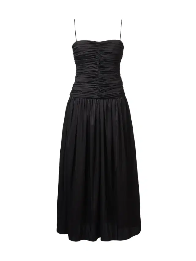 Tove Amina Ruched Cotton Midi Dress