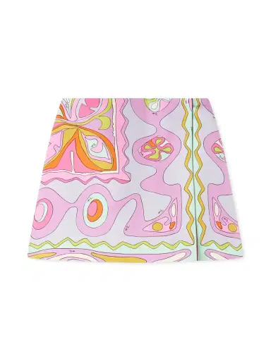 PUCCI Angoli Print Silk Mini Skirt | Thumbnail 1 PUCCI Angoli Print Silk Mini Skirt | Thumbnail 1